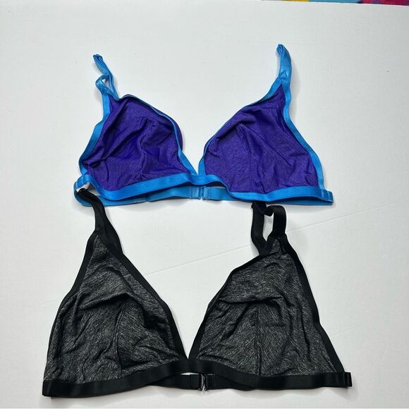 New Victoria's Secret Blue and Black Triangle Bra Bundle Medium - Picture 5 of 5